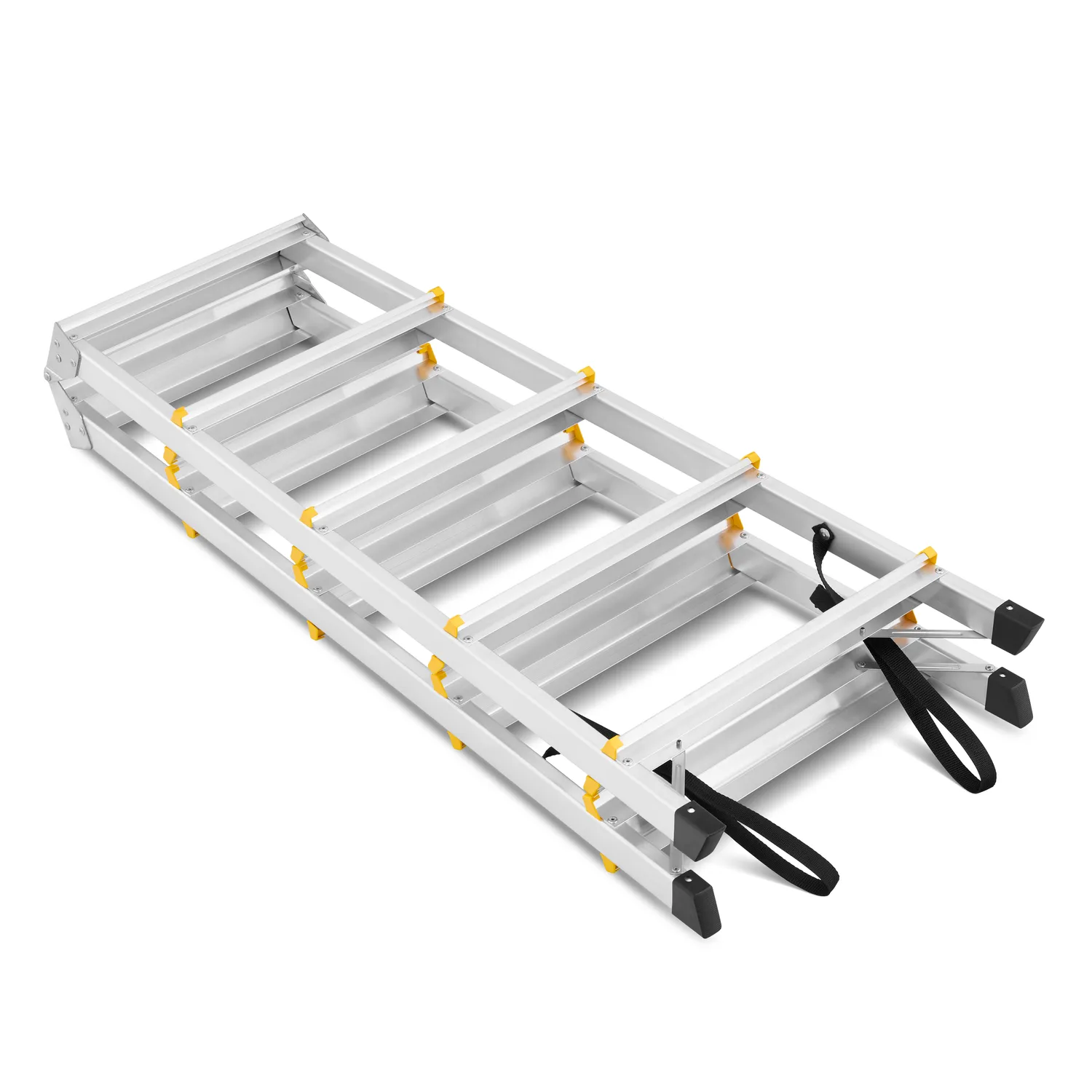 Drabina aluminiowa domowa dwustronna składana HIGHER 2x5 stopni taboret podnóżek schodek — 6