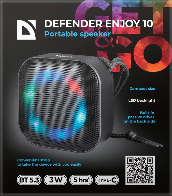 GŁOŚNIK DEFENDER ENJOY 10 BLUETOOTH 3W CZARNY — 6