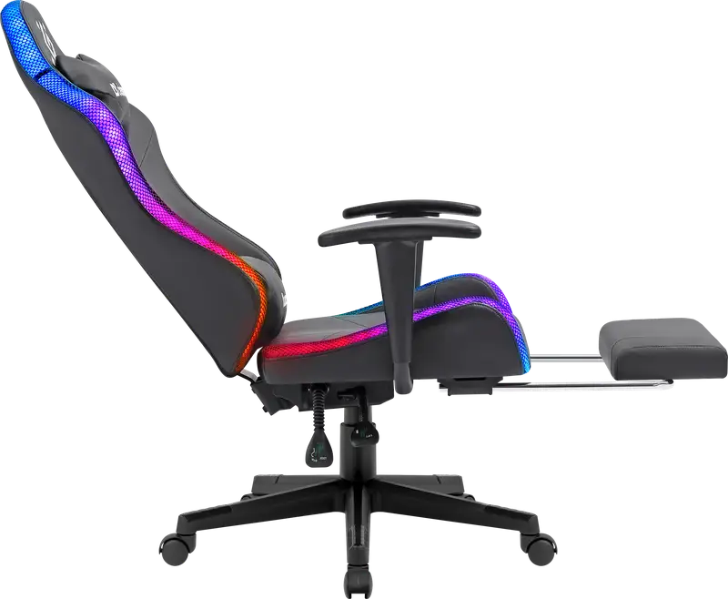 FOTEL DEFENDER WATCHER CZARNY RGB GAMING — 5