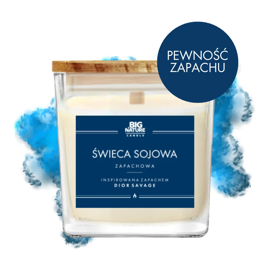 Świeca sojowa zap. insp. DIOR SAUVAGE 450g  - BIG NATURE CANDLE