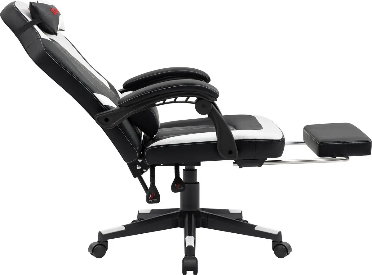 FOTEL DEFENDER APOLLO BIAŁO-CZARNY GAMING — 5