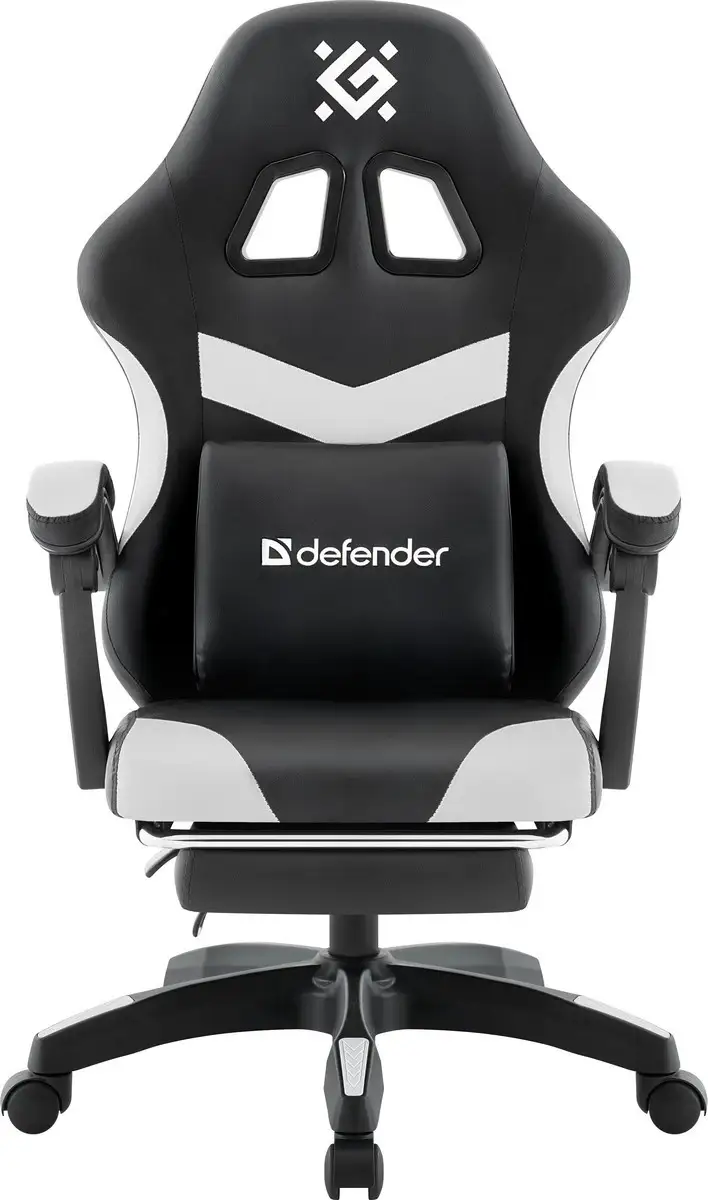 FOTEL DEFENDER RUNA PRO BIAŁO-CZARNY GAMING — 9
