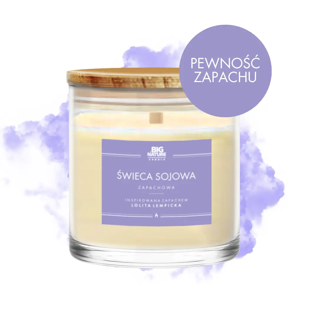 Świeca sojowa zap. insp. LOLITA LEMPICKA 215g - BIG NATURE CANDLE