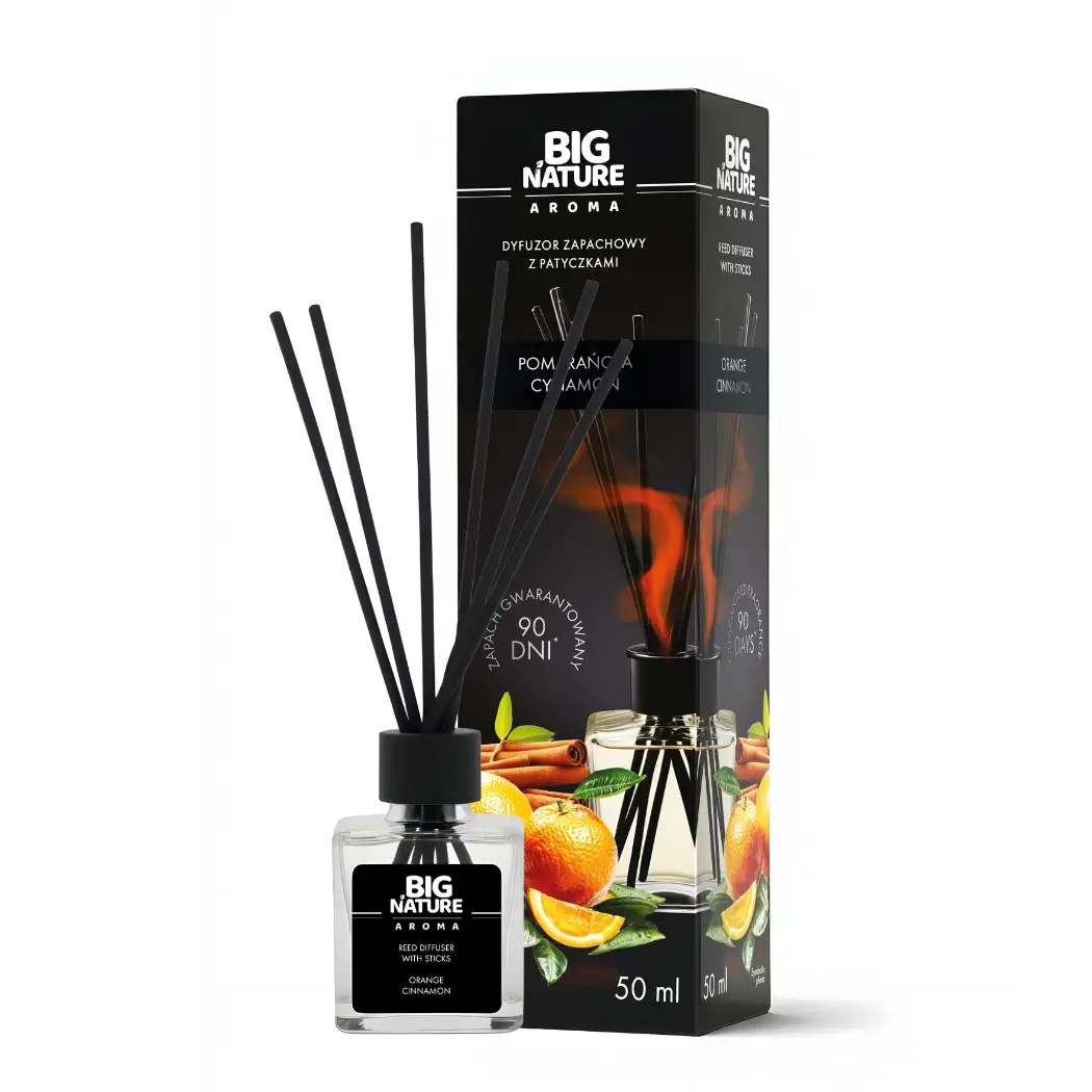 Dyfuzor Zapachowy z Patyczkami - POMARAŃCZA I CYNAMON 50ml — 4