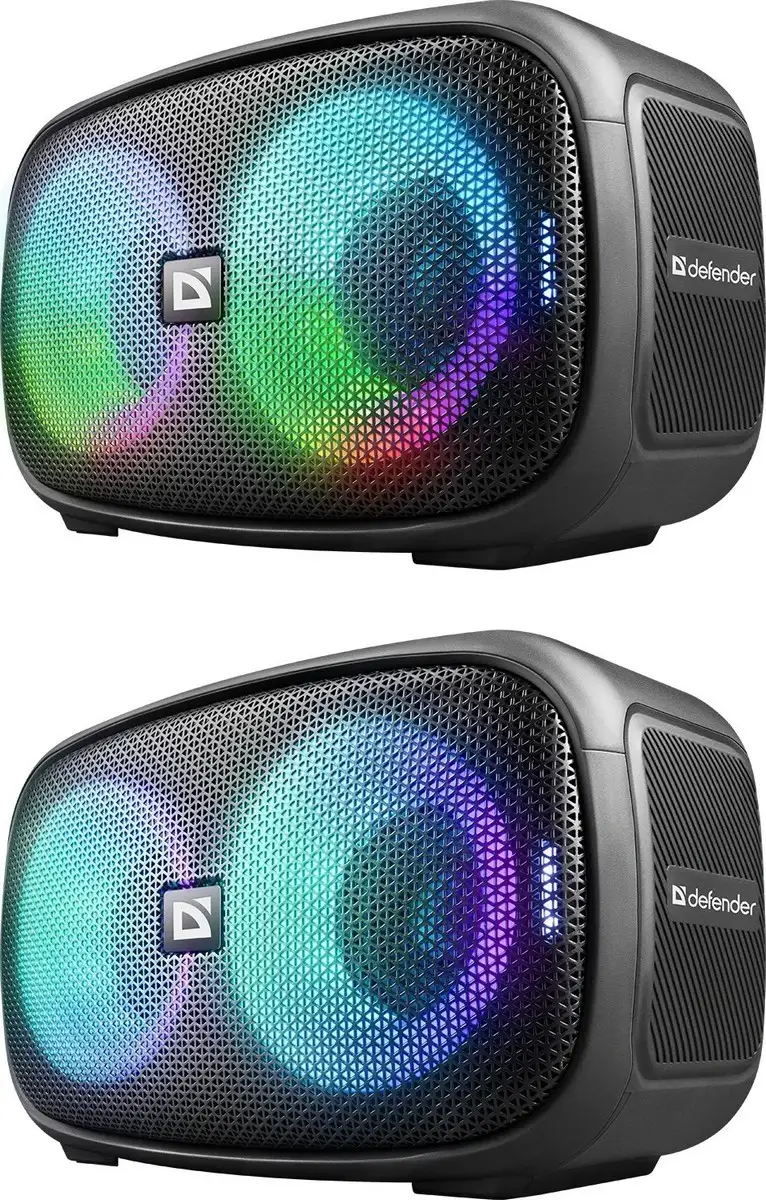GŁOŚNIK DEFENDER Q5 BLUETOOTH 5.3 20W LED/BT/FM/USB/TWS — 6