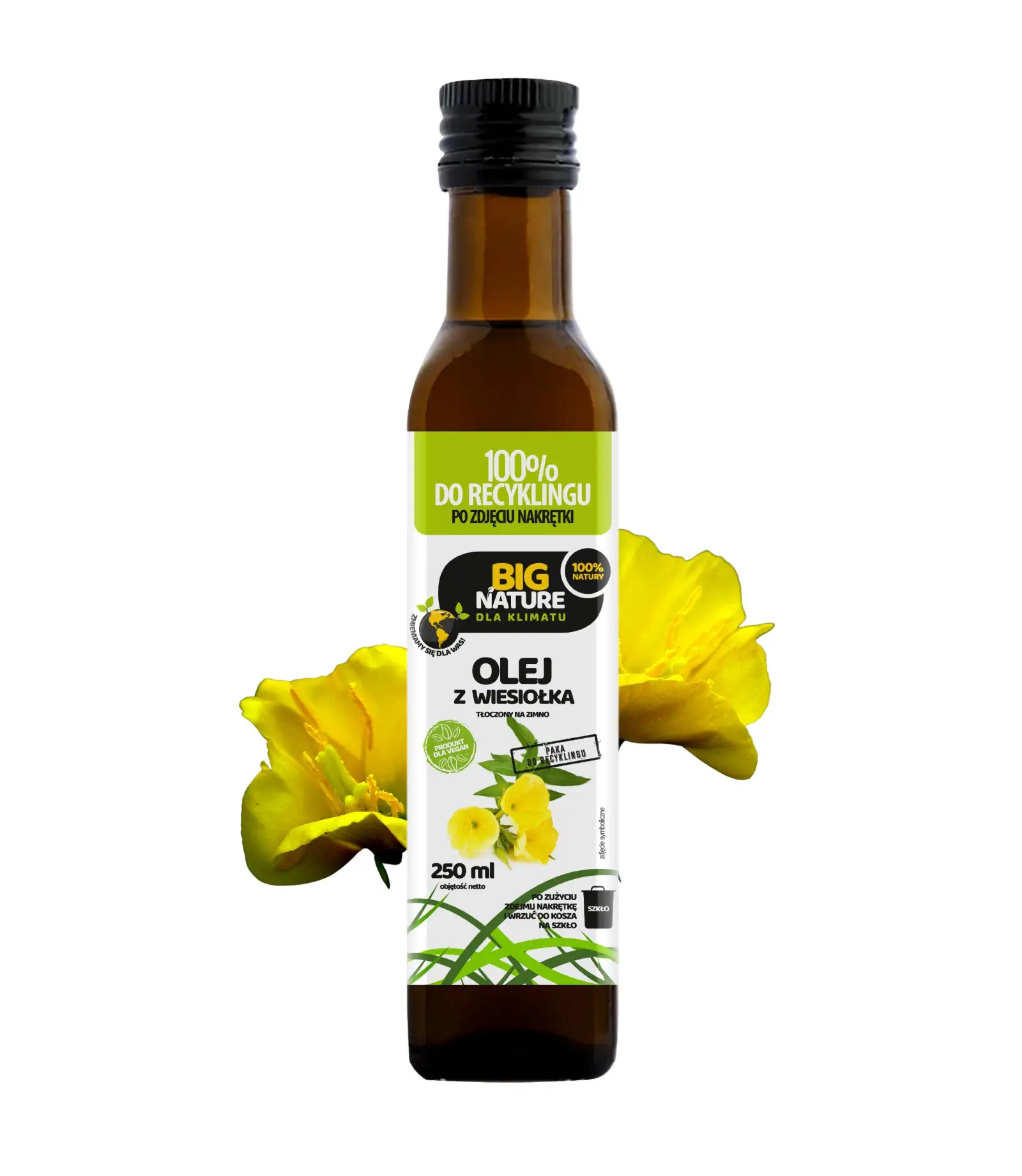 Olej z wiesiołka 250ml tłoczony na zimno - BIG NATURE