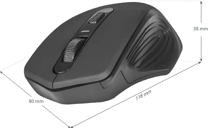 MYSZ DEFENDER DATUM MB-345 RF CZARNA OPTICAL 1600DPI 4P — 4