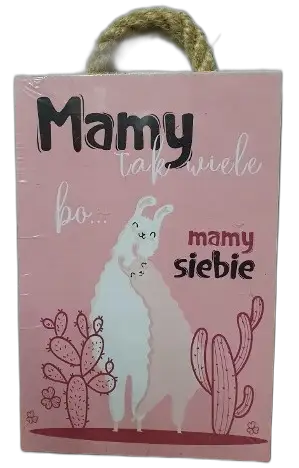 tabliczka/obraz do zawieszenia 10x15cm MAMY TAK WIELE BO MAMY SIEBIE