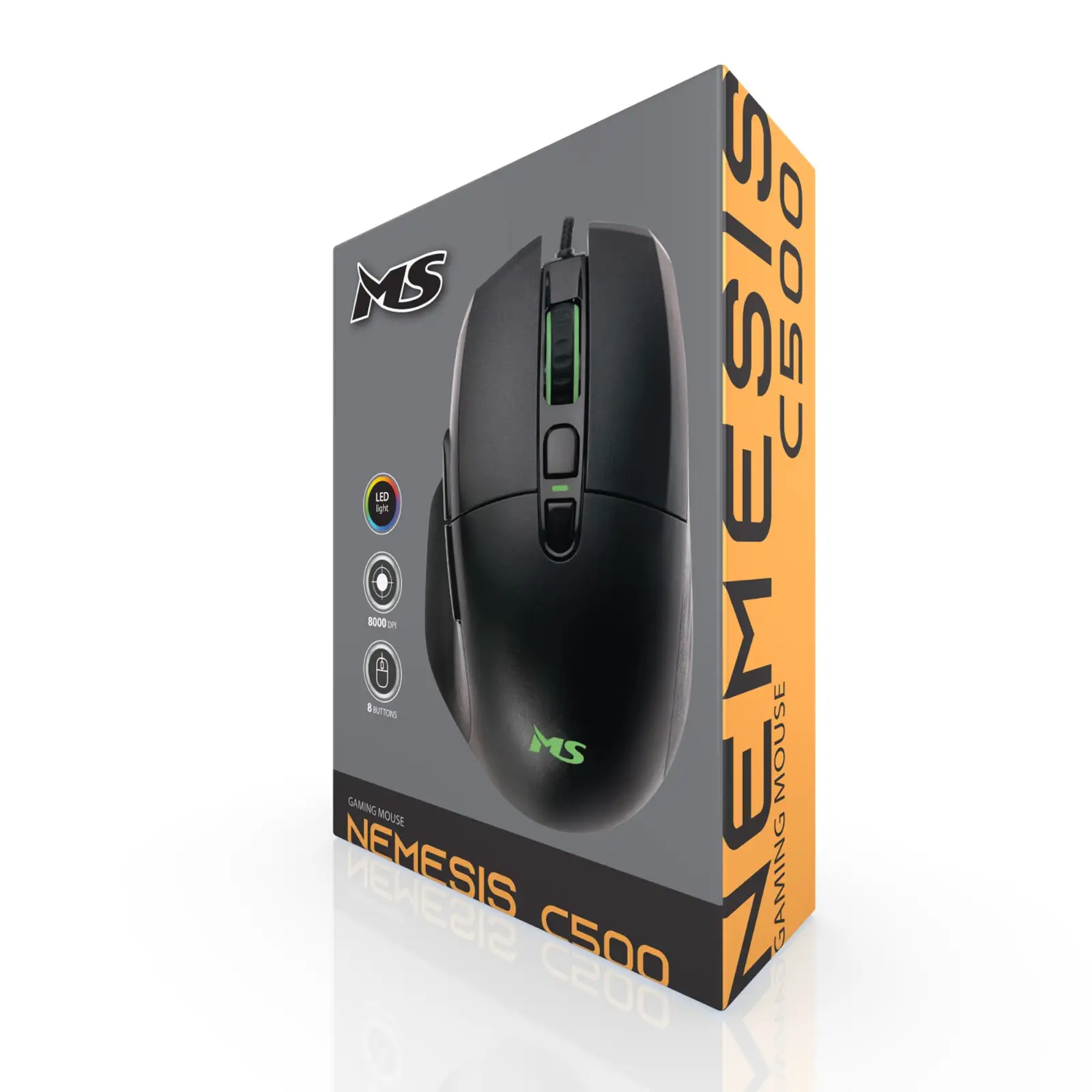 MYSZ MS NEMESIS C500 8000DPI 7P RGB LED PAW3327 GAMING — 5