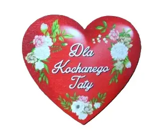 serce na magnes TATA 6,5 x 6,5 cm