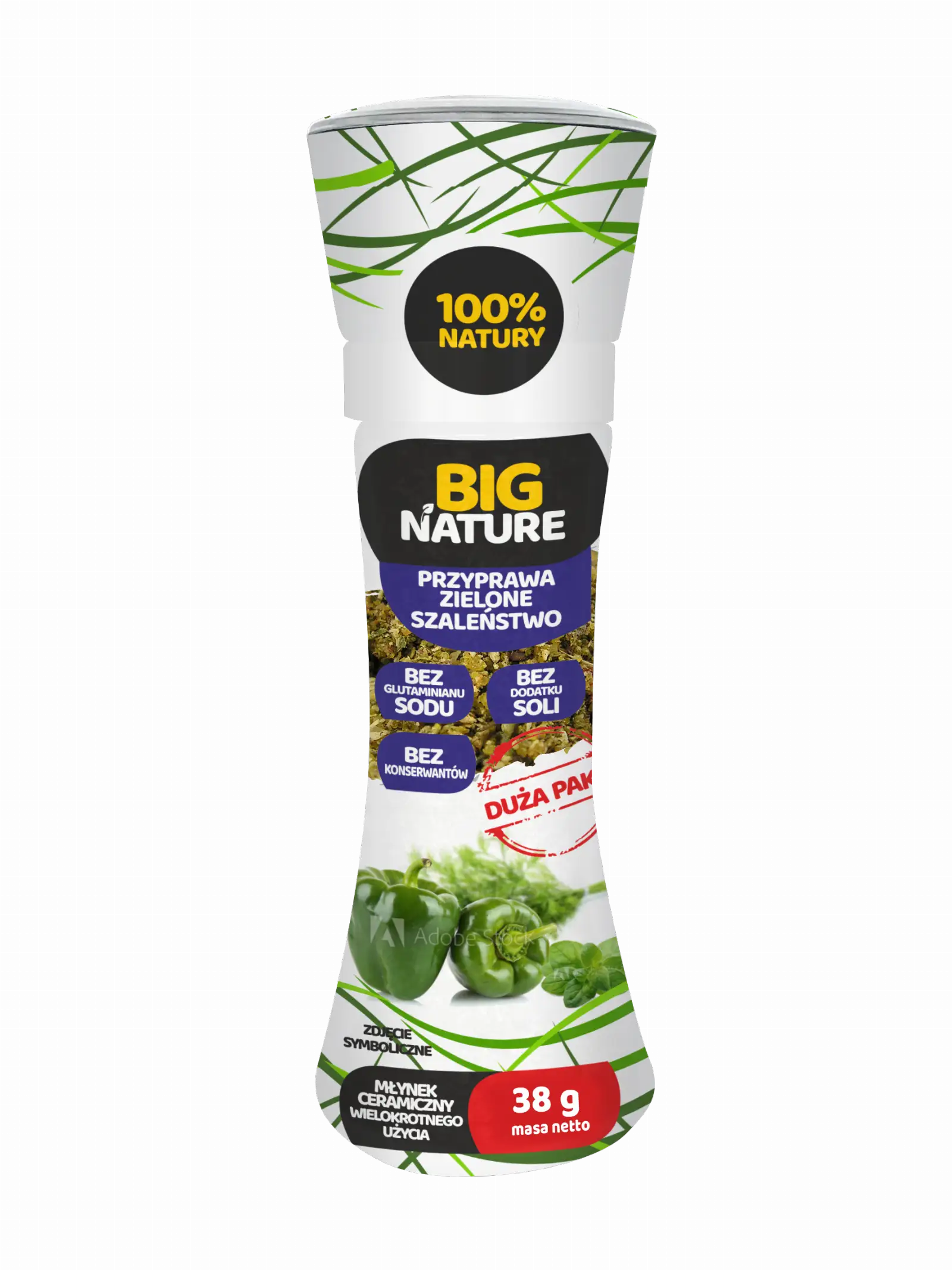 Przyprawa Zielone szleństwo Młynek 38g Duża Paka - BIG NATURE — 2