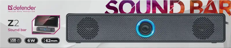 GŁOŚNIK DEFENDER SOUNDBAR Z2 6W LED USB — 6