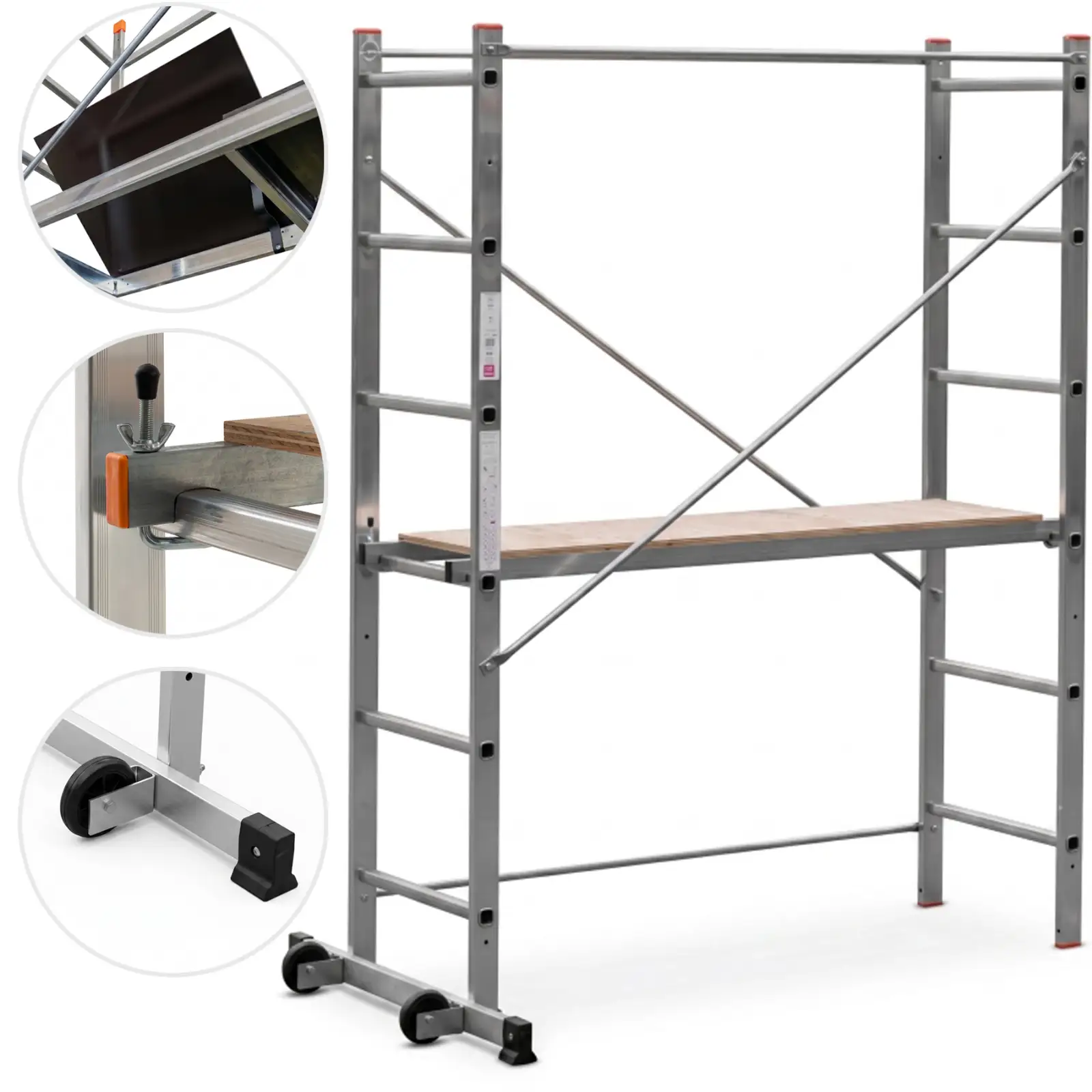 Rusztowanie aluminiowe jezdne przejezdne GIERRE Easy 100 G-FA100EY 2,87 m modułowe