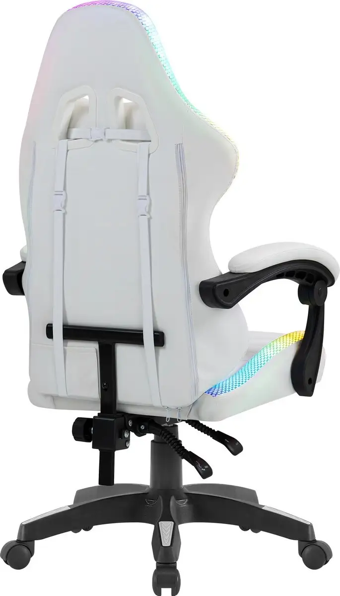 FOTEL DEFENDER CORE BIAŁY RGB GAMING — 18
