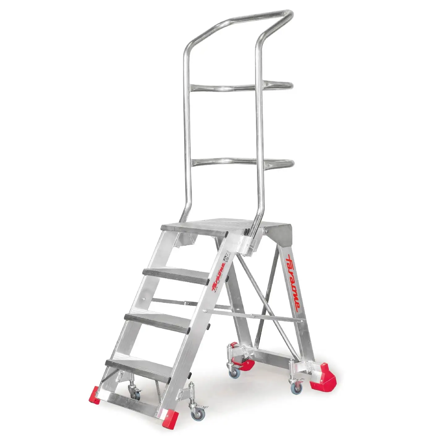 Drabina magazynowa FARAONE 4-stopniowa CM 4LPR - 2,98 m