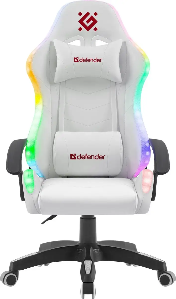 FOTEL DEFENDER FACTOR X BIAŁY RGB GAMING — 12