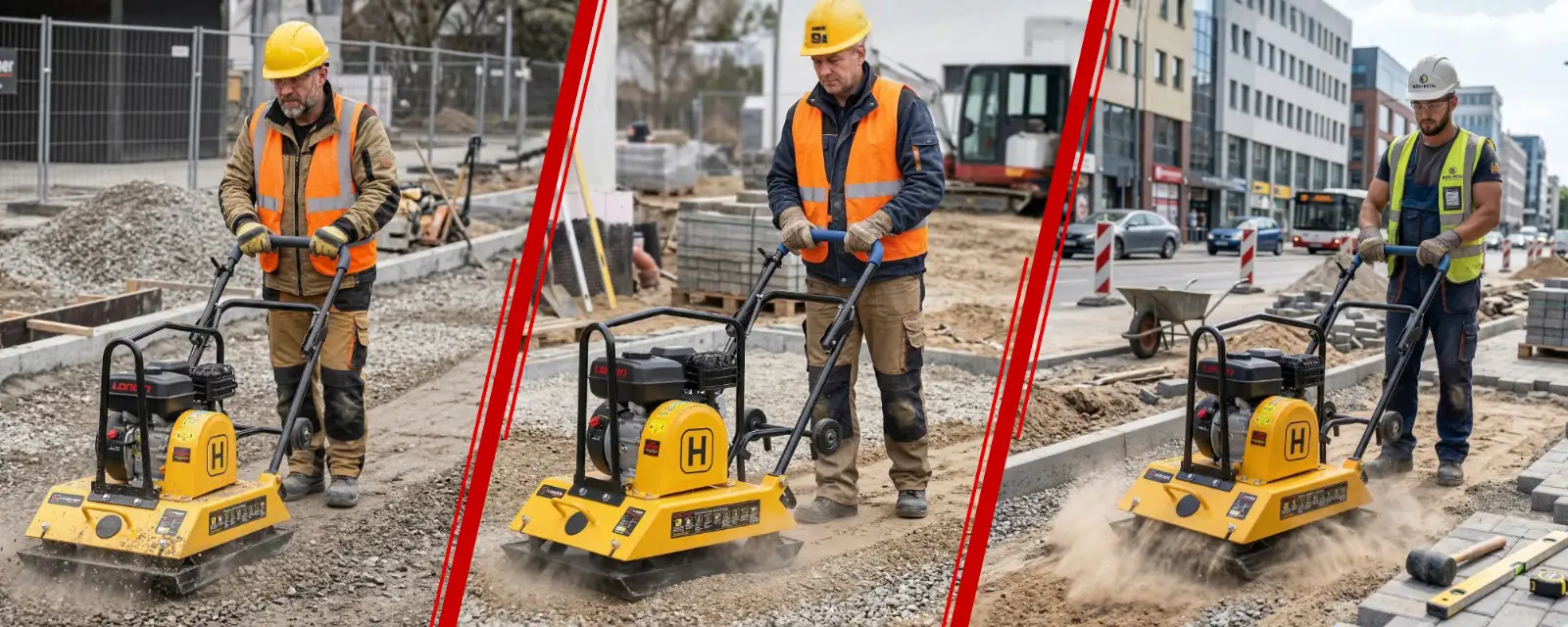 Zagęszczarka spalinowa ubijak gruntu HIGHER 100kg LONCIN 6,5KM — 2