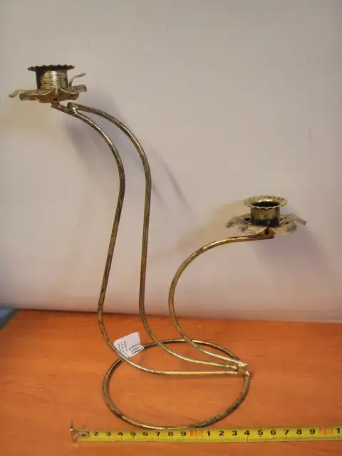 świecznik metalowy na 2 świeczki SW164