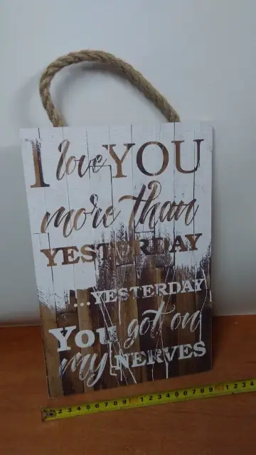 tabliczka/obraz do zawieszenia 20x30 I LOVE YOU...