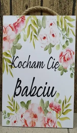 tabliczka/obraz do zawieszenia 20x30 Kocham Cię Babciu