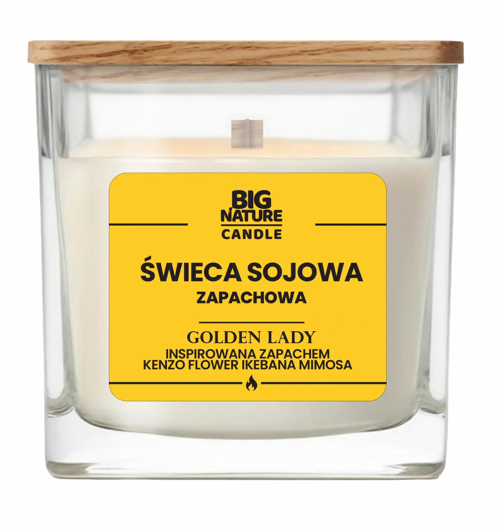 Świeca sojowa o zap. GOLDEN Lady -zap. Insp. KENZO Flower 220g