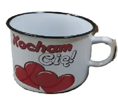 kubek ceram. retro KOCHAM CIĘ  300ml