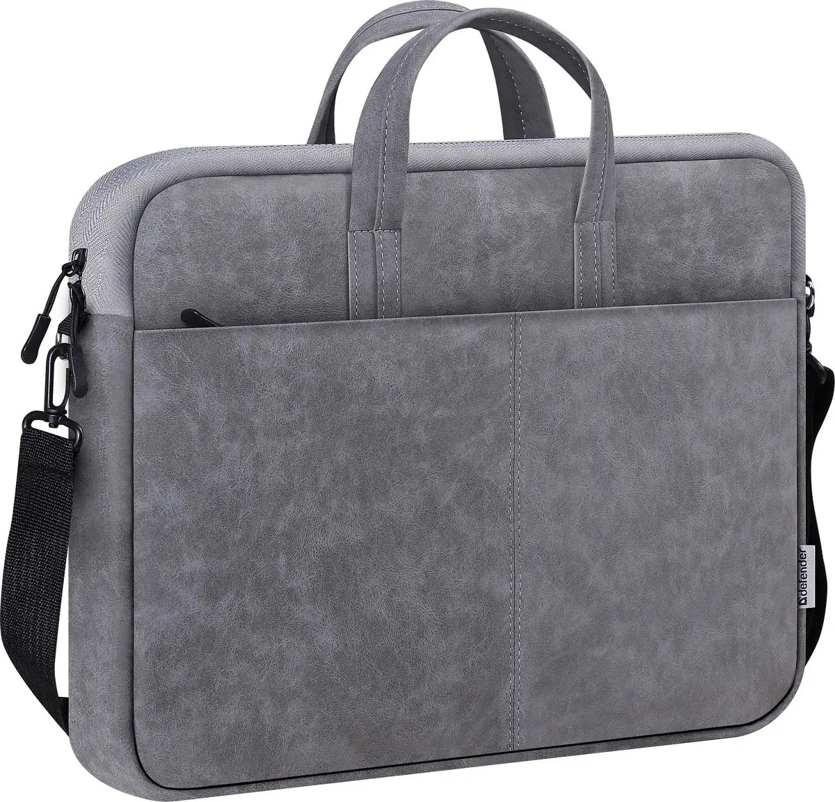 TORBA DEFENDER SOLID LEATHER 15,6" SZARA