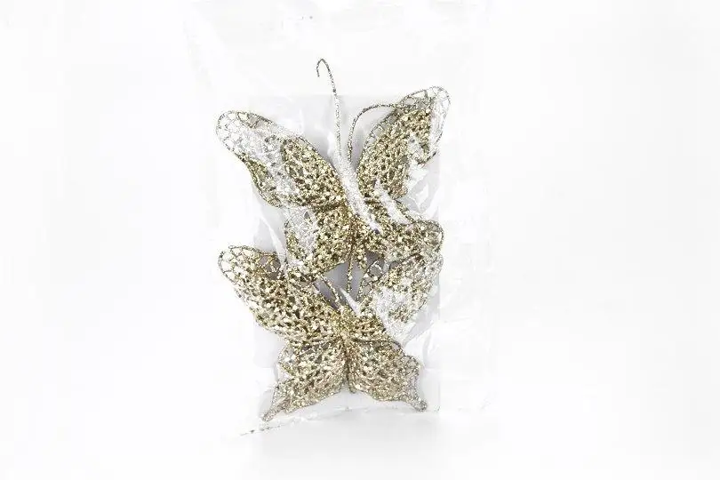 motyl brokat 2szt 15x12cm OZB05701