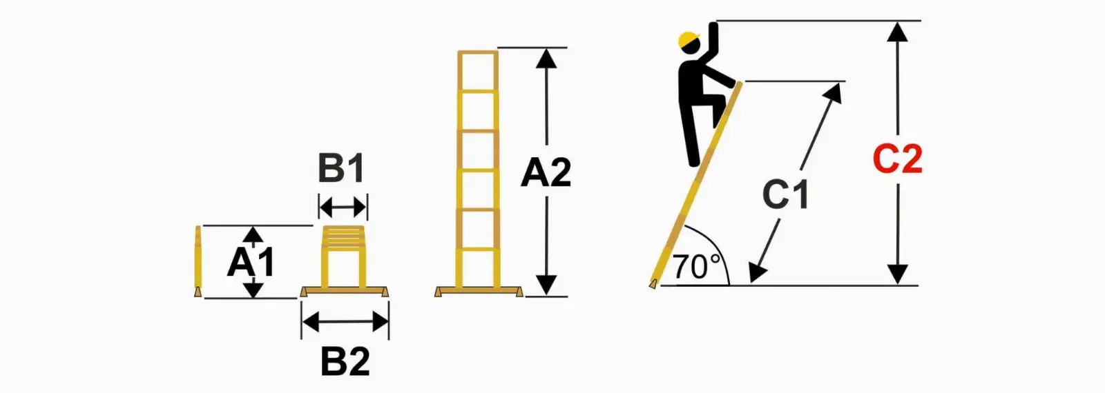 Drabina aluminiowa teleskopowa składana przystawna rozsuwana HIGHER 2,6m — 3
