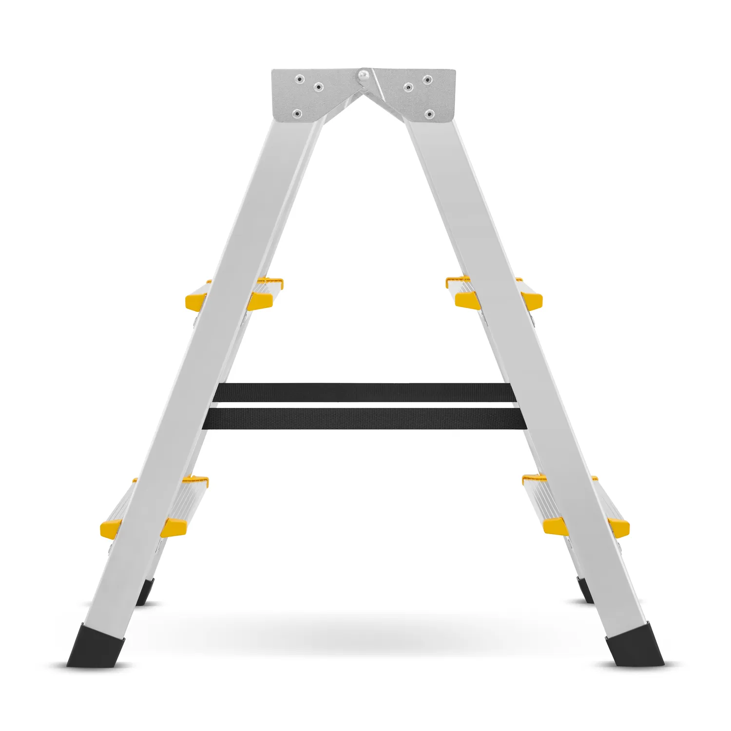 Drabina aluminiowa domowa dwustronna składana HIGHER 2x3 stopnie taboret podnóżek schodek — 3