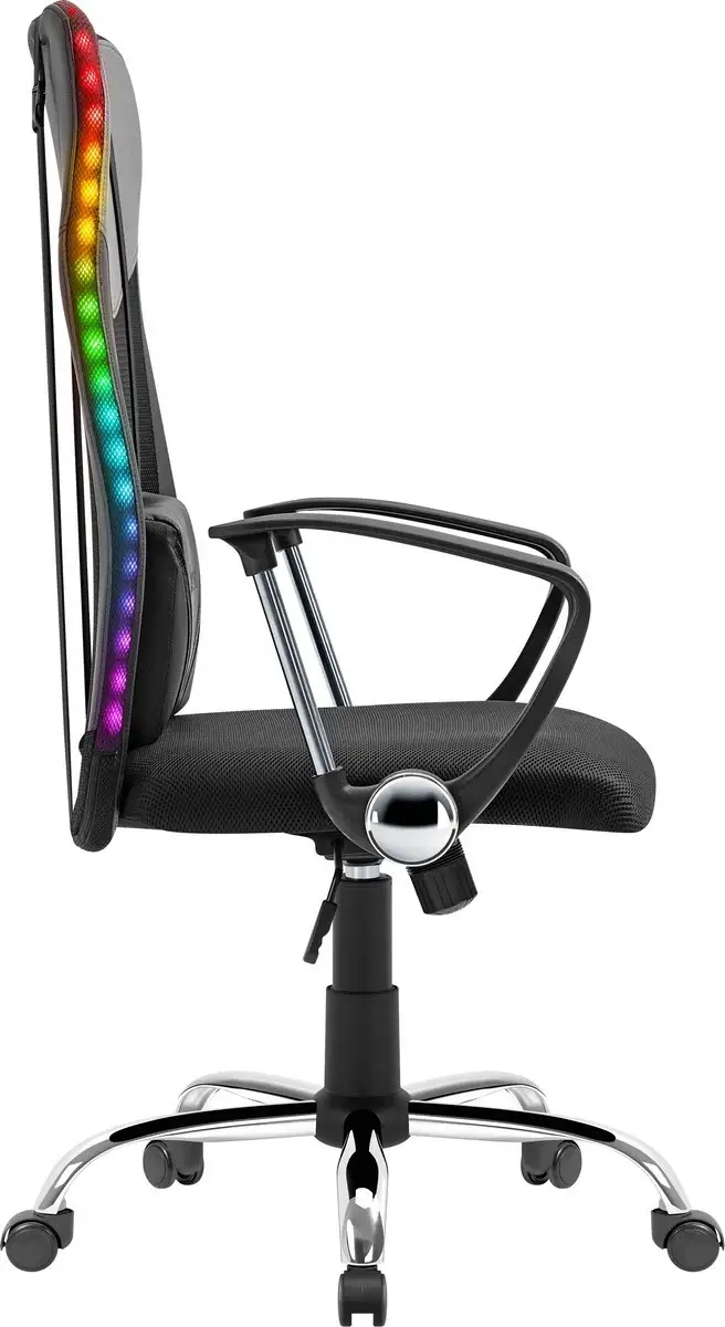 FOTEL DEFENDER TORONTO CZARNY RGB GAMING — 3