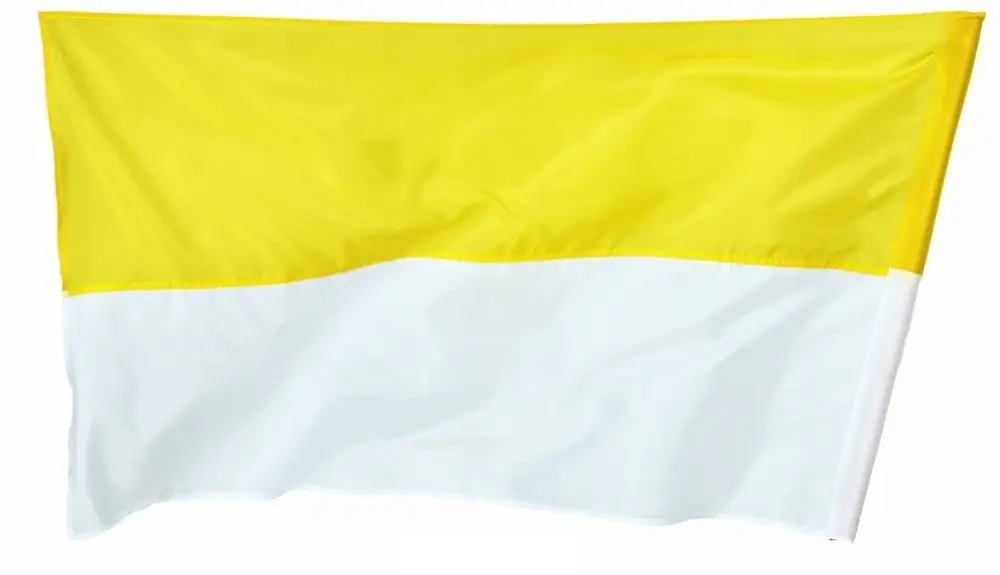 flaga żółto-biała 115x70 PAPIESKA