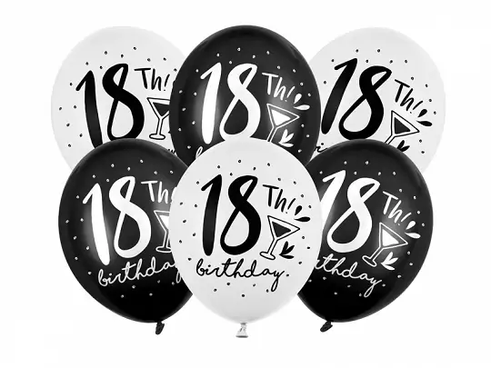 balony 6szt. 30cm ''18'' | SB14P-246-000-6