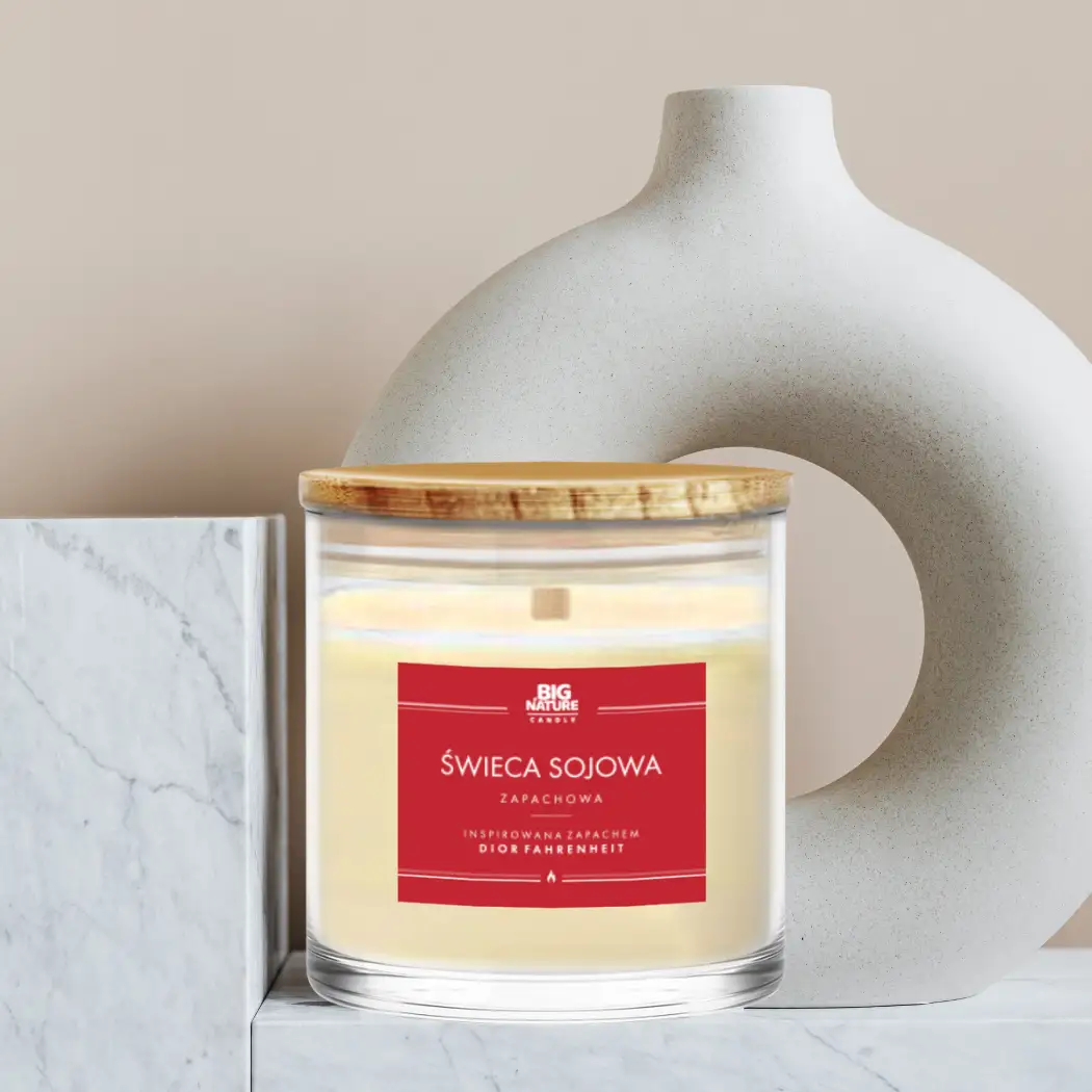 Świeca sojowa zap. insp. DIOR FAHRENHEIT 150g - BIG NATURE CANDLE — 2