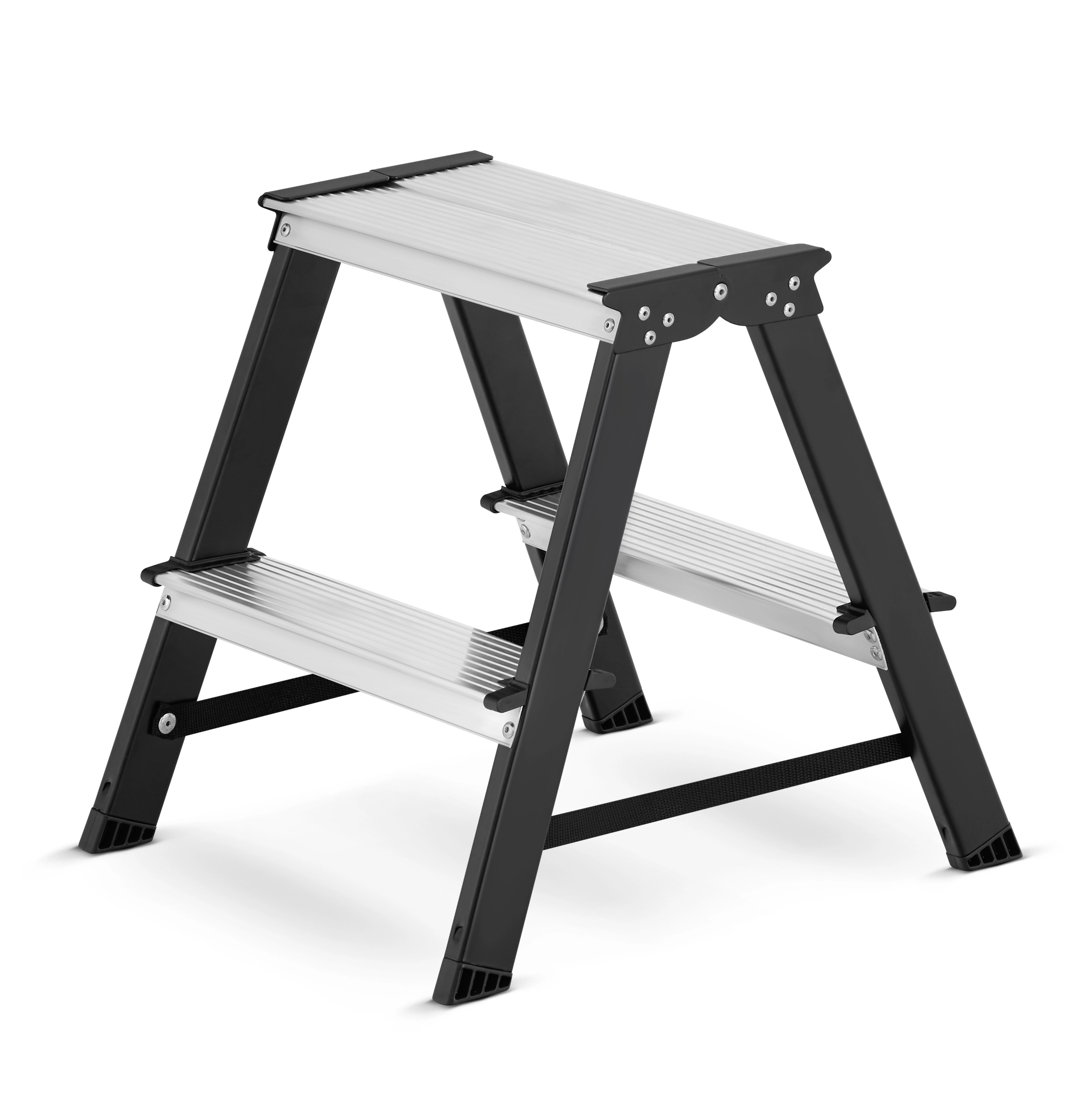 Drabina drabinka domowa 2x2 dwustronna składana MOCNA 150 kg HIGHER schodki — 2