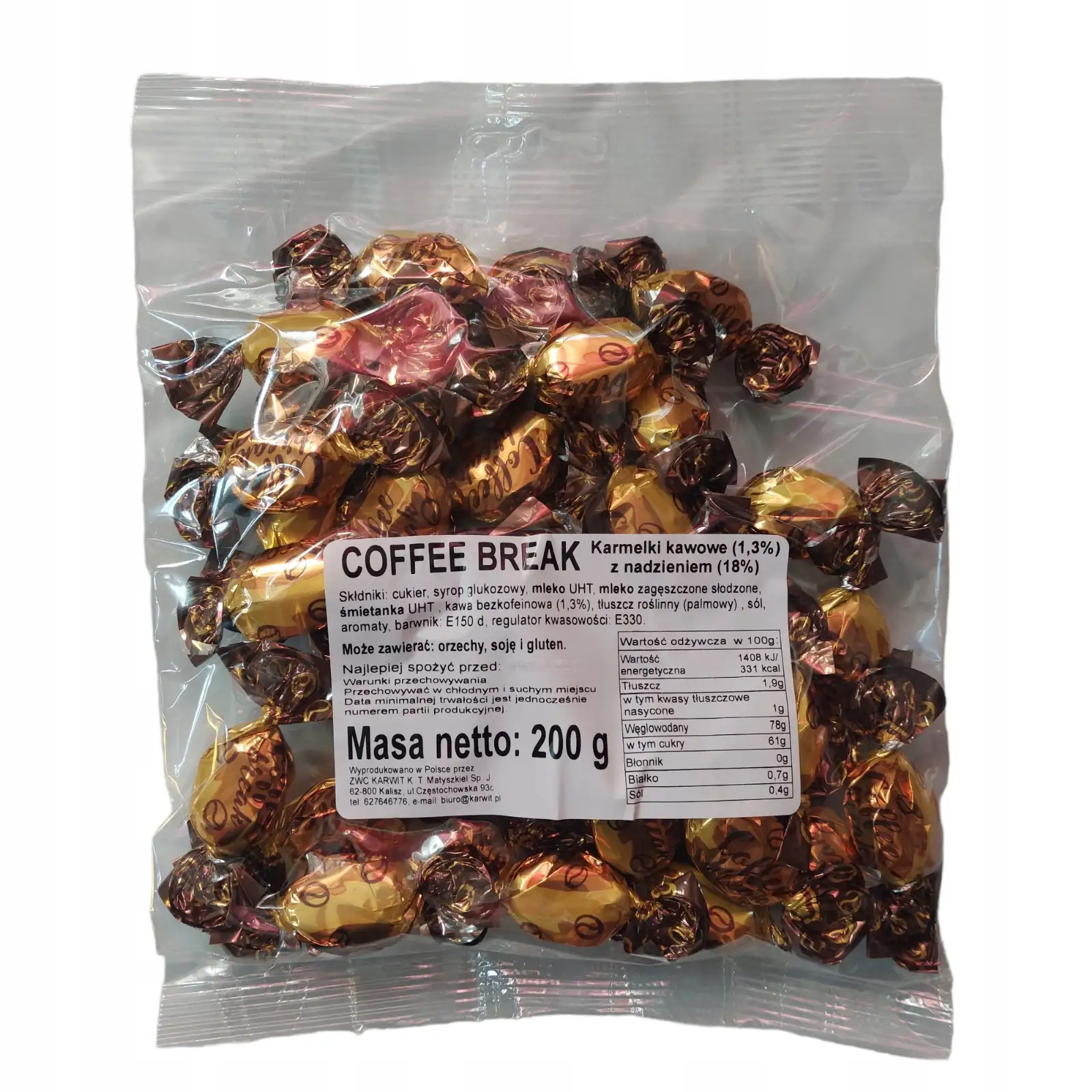 Coffee Break Karmelki kawowe z nadzieniem 200g