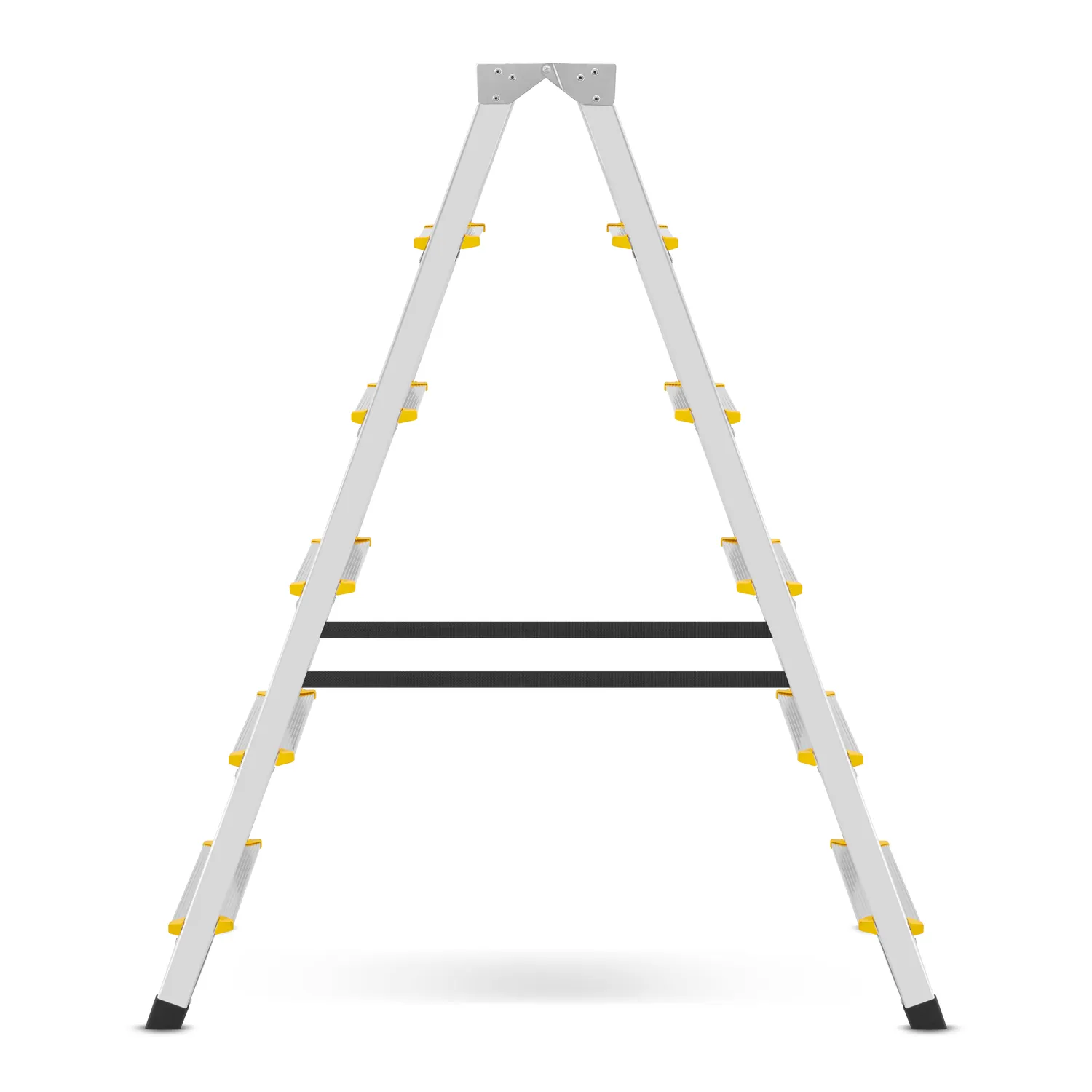 Drabina aluminiowa domowa dwustronna składana HIGHER 2x6 stopni taboret podnóżek schodek — 3