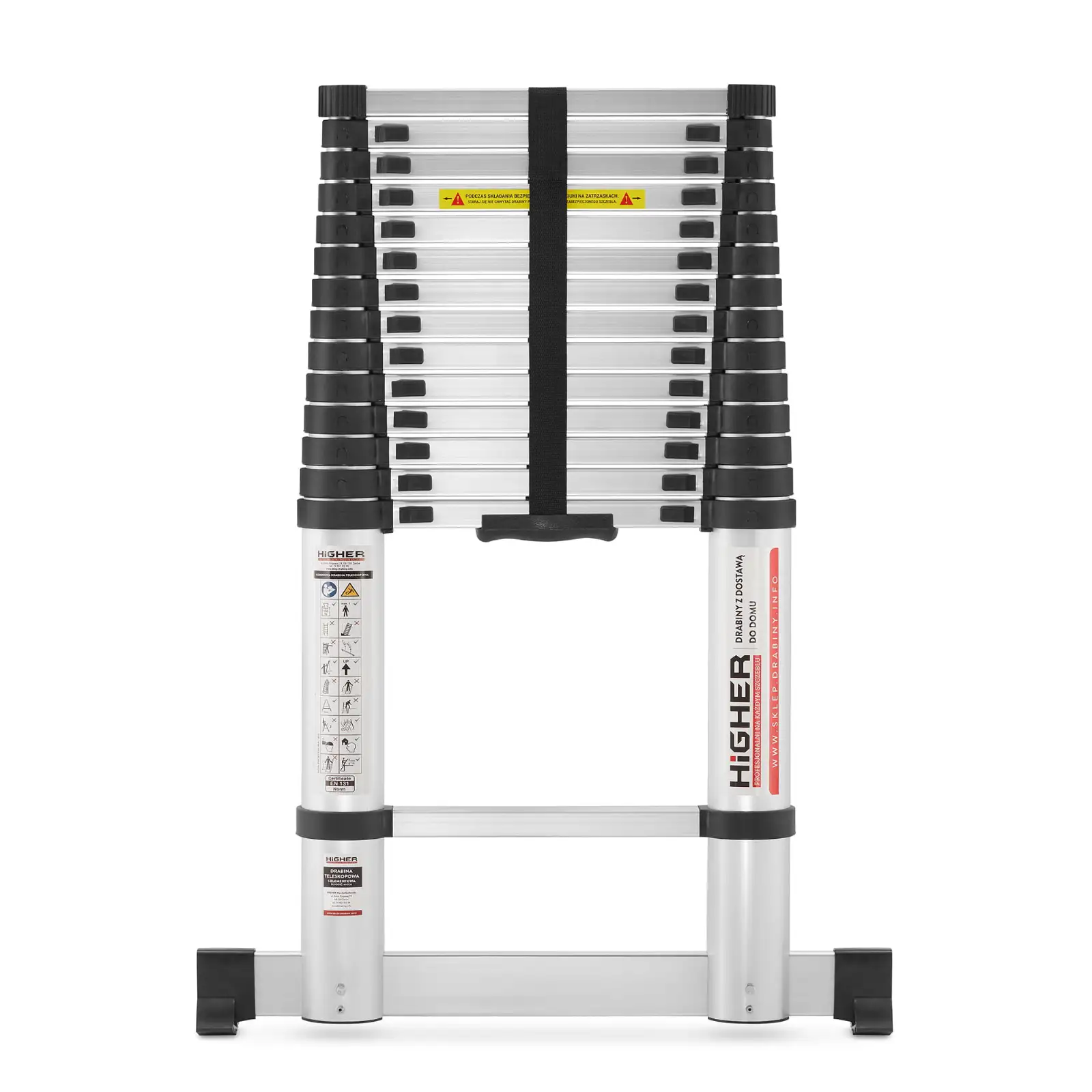 Drabina aluminiowa teleskopowa przystawna HIGHER 440cm — 7