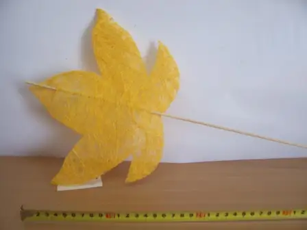 motyl / liść z sizalu
