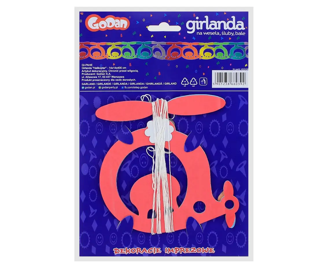 girlanda papierowa HELIKOPTER  14x14x400cm GI-PAHE