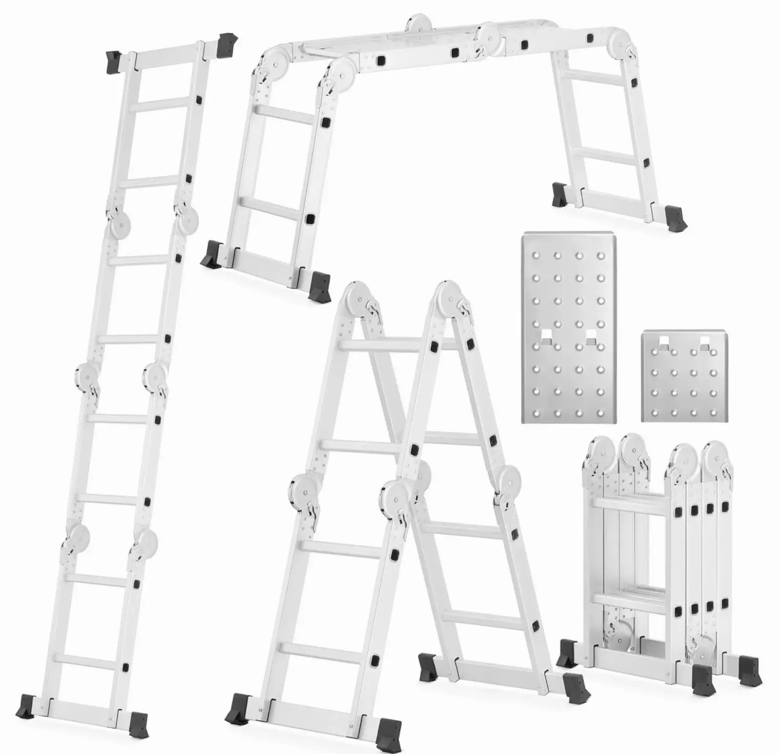Drabina aluminiowa przegubowa SKŁADANA wielofunkcyjna 4x2 HIGHER + podest