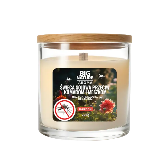 Świeca sojowa przeciwko komarom i meszkom GARDEN 225g