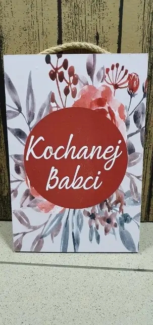tabliczka/obraz do zawieszenia 2x30 KOCHANEJ BABCI