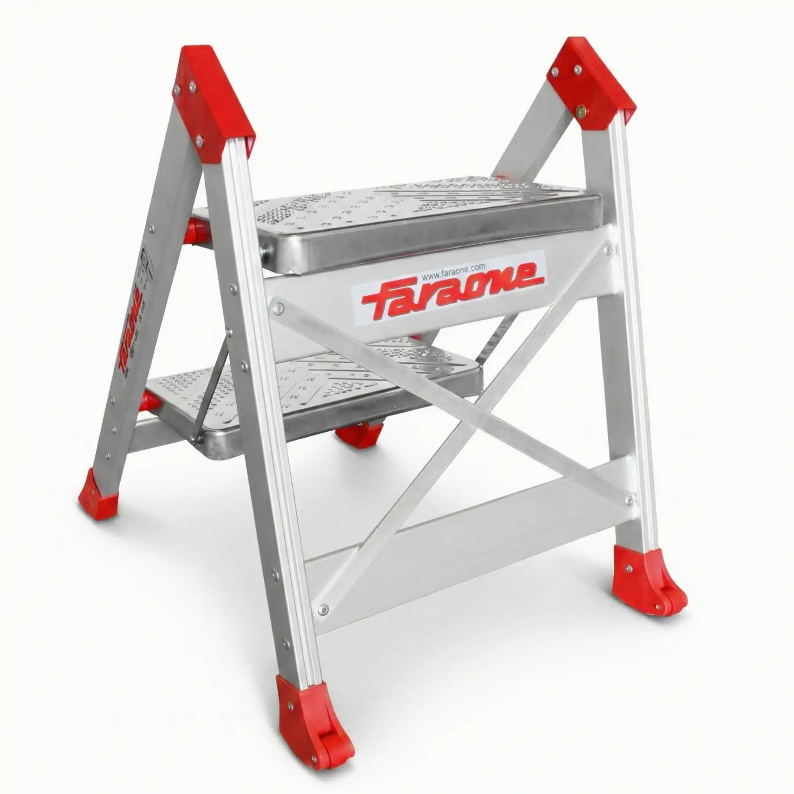 Drabina aluminiowa schody schodki magazynowe składane FARAONE SGP2 - 2,50 m — 5