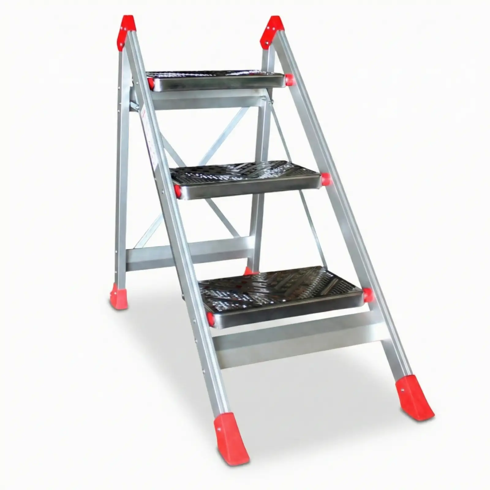 Drabina aluminiowa schody schodki magazynowe składane FARAONE SGP3 - 2,75 m