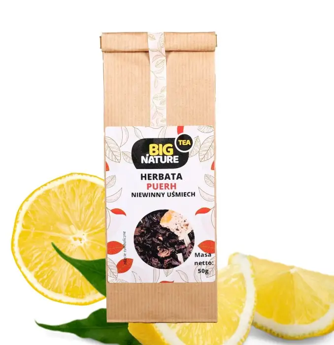 Herbata PUERH NIEWINNY UŚMIECH 50g - BIG NATURE