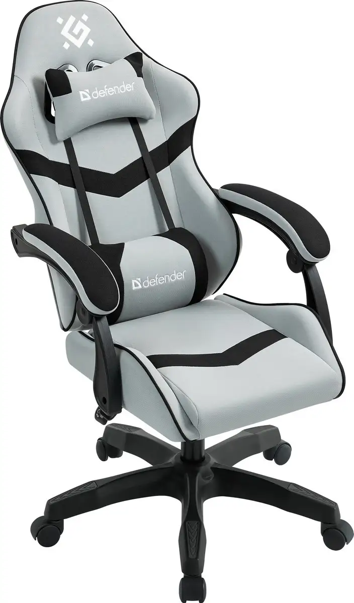 FOTEL DEFENDER SAVAGE SZARO-CZARNY GAMING — 14