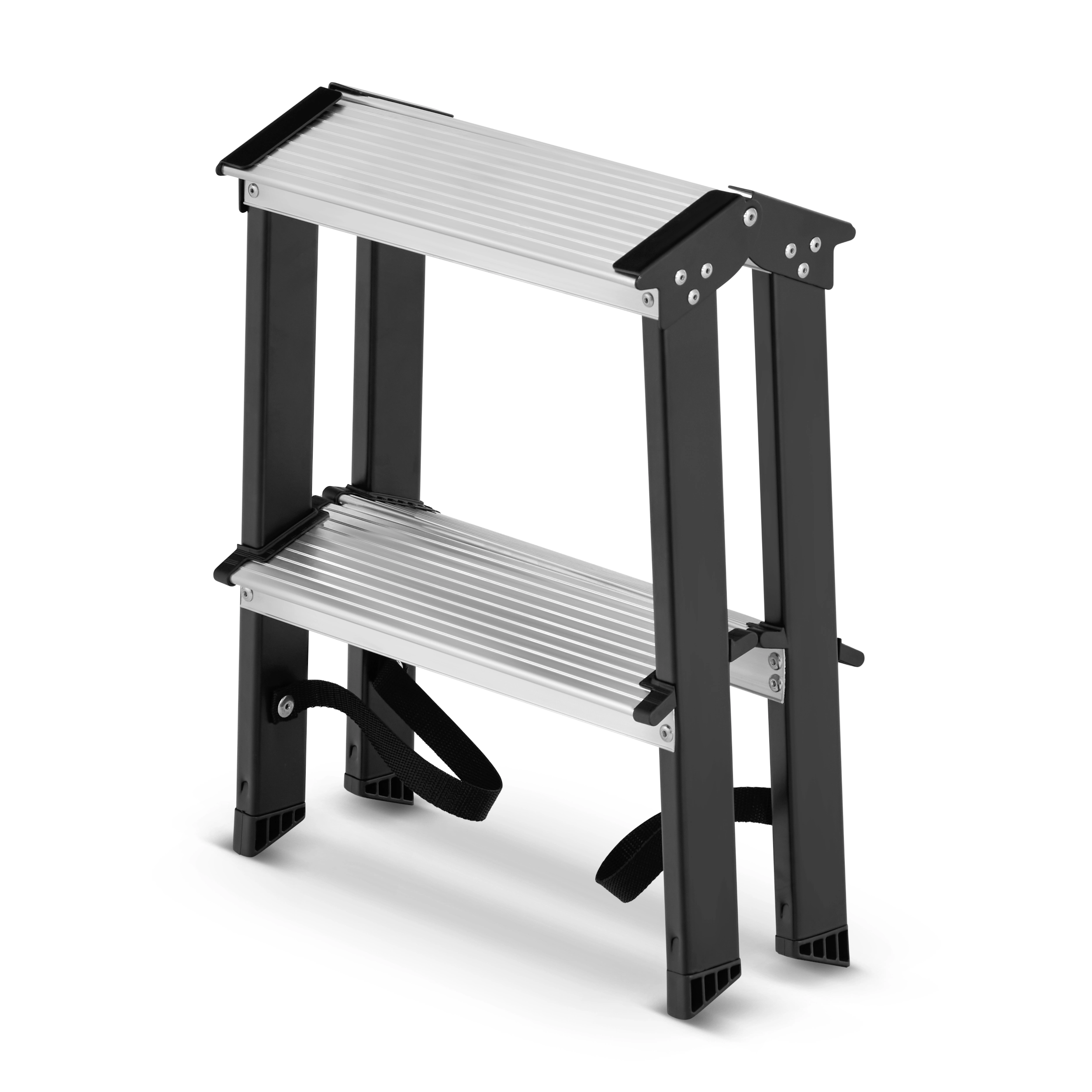 Drabina drabinka domowa 2x2 dwustronna składana MOCNA 150 kg HIGHER schodki — 4