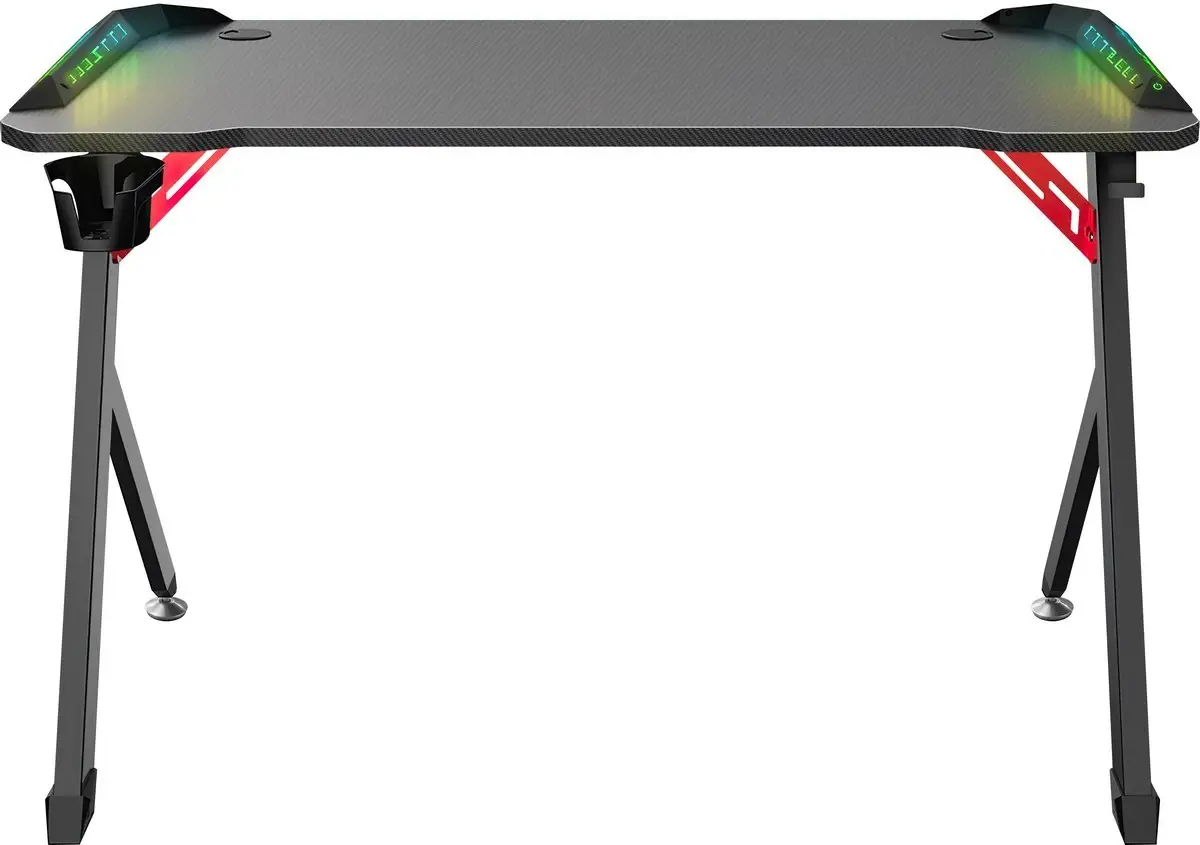 BIURKO DEFENDER PLATINUM RGB CZARNE GAMING — 8