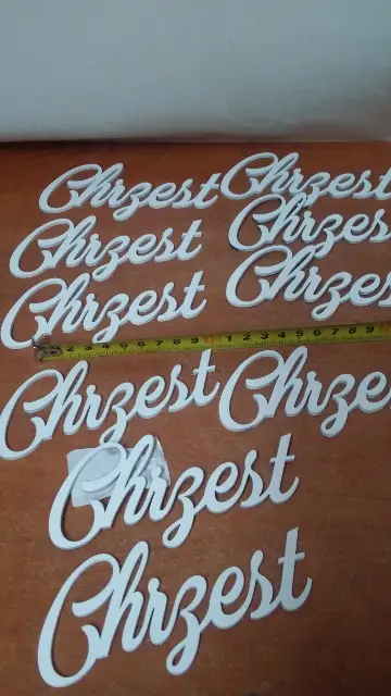 napis 10szt CHRZEST